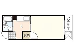 近藤ビル 1Kの間取図画像
