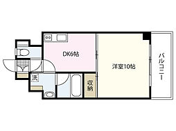 プルミエール 1DKの間取図画像