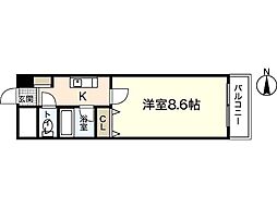 A2ビル 1Kの間取図画像