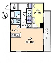 トゥレスエストレア 1LDKの間取図画像