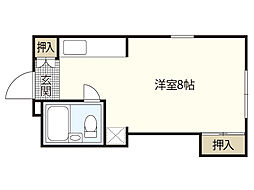 コーポ藤土 ワンルームの間取図画像