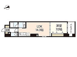 DOLCE平和大通り 1LDKの間取図画像