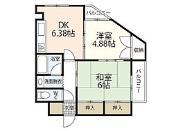 近藤ビル 2DKの間取図画像