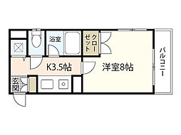 GRADO鶴見 1Kの間取図画像