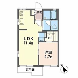 神田レジデンス 1LDKの間取図画像