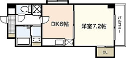 アゼリア中広 1DKの間取図画像