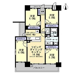 アルファスマート西条土与丸 4LDKの間取図画像