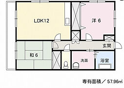 フローレンス松島 2LDKの間取図画像