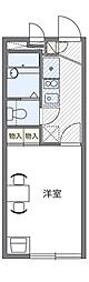レオパレスシェルソレーユ 1Kの間取図画像