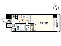 レジスタ大塚西 1Kの間取図画像