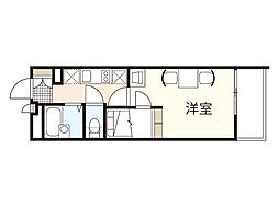 レオパレスラルク 1Kの間取図画像