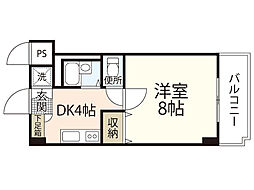 ハーシオンフルタ3 1DKの間取図画像