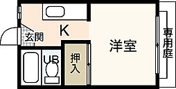 メゾン吉島 1Kの間取図画像