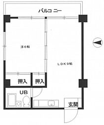 三原ビル 1LDKの間取図画像