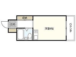 ライオンズマンション空港通り ワンルームの間取図画像
