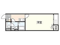 レオネクストアンソレイユ・D 1Kの間取図画像