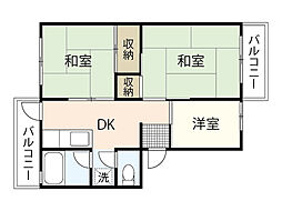 住田マンション 3Kの間取図画像