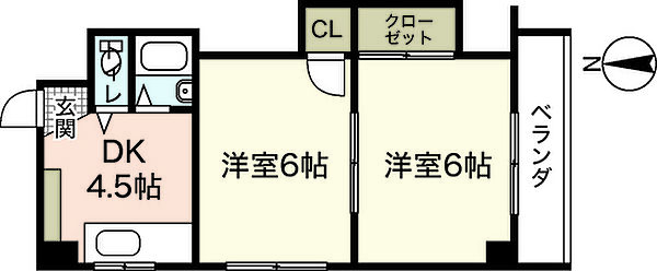第5片山ビル ｜広島県広島市中区猫屋町(賃貸マンション2DK・6階・34.02㎡)の写真 その2
