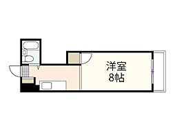 LS舟入本町 1Kの間取図画像