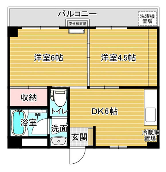 広島県広島市南区翠4丁目(賃貸アパート2DK・2階・36.50㎡)の写真 その2