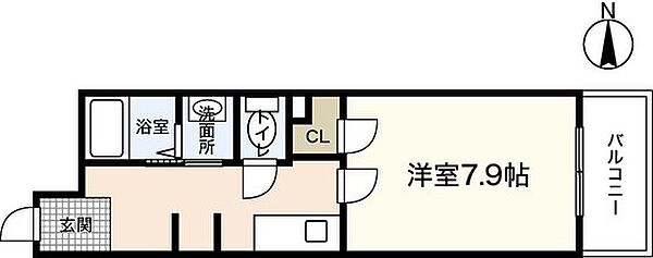 広島県広島市中区三川町(賃貸マンション1K・6階・27.77㎡)の写真 その2