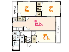 Ｙ’z　Ｂ．Ｌ．Ｄ　ｋａｂｅ  ｜ 広島県広島市安佐北区可部8丁目（賃貸マンション3LDK・1階・70.00㎡） その2