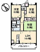 広島県広島市安佐南区大町東1丁目（賃貸マンション3LDK・3階・72.05㎡） その2