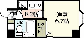 ダイアパレス横川公園  ｜ 広島県広島市西区横川町3丁目（賃貸マンション1K・8階・20.80㎡） その2