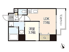 広島県広島市中区橋本町（賃貸マンション1LDK・6階・30.92㎡） その2