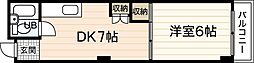 WASHU三篠北町ビル 1DKの間取図画像