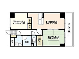 双葉ヒルズ横川駅前 2LDKの間取図画像