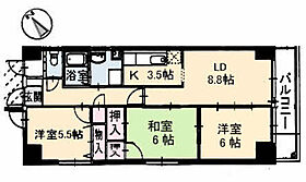 カーサ＆ミチルーム古市  ｜ 広島県広島市安佐南区古市1丁目（賃貸マンション3LDK・2階・65.29㎡） その2