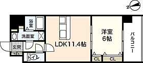 広島県広島市中区竹屋町（賃貸マンション1LDK・6階・42.70㎡） その2