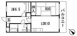 ファミリーコーポ明神 2LDKの間取図画像