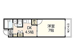 月森大手町ビル 1DKの間取図画像