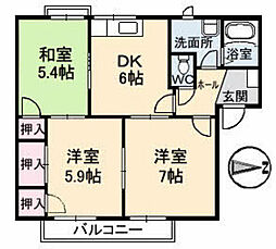 間取図画像 3DK