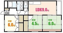 メゾニティ勇 3LDKの間取図画像