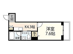 リビエーヌ2 1Kの間取図画像