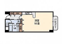 和光若草レジデンス ワンルームの間取図画像