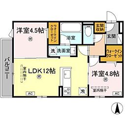 campanella山本 2LDKの間取図画像