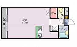 Space9 1Kの間取図画像