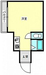 第三西林ビル ワンルームの間取図画像