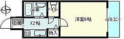 メルカード弐番館 1Kの間取図画像