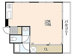 尾山ビル ワンルームの間取図画像