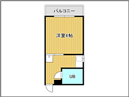 YMシャトウー 1Kの間取図画像