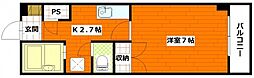 マインドリバーサイドマンション 1Kの間取図画像