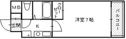 アイビル 1Kの間取図画像