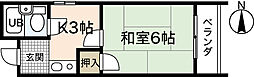 JSビル可部 1Kの間取図画像