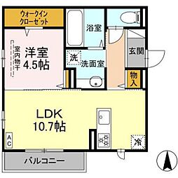 noria 1LDKの間取図画像