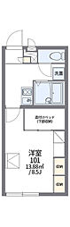 レオパレス比叡尾 1Kの間取図画像